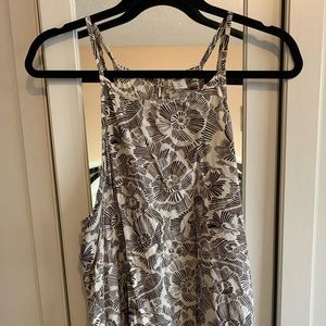 Floral Racerback Top (Black/White)